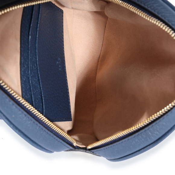 Gucci Navy Calfskin Ophidia Mini Round Backpack - Picture 2 of 7